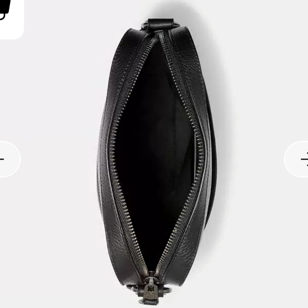 Coach Flight Black Pebbled Leather Messenger Crossbody LIKE NEW - Picture 3 of 8